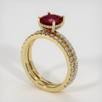 1.95 Ct. Ruby Ring, 18K Yellow Gold 2