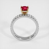 0.94 Ct. Ruby Ring, 14K Yellow & White 3