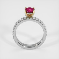 0.84 Ct. Ruby Ring, 14K Yellow & White 3