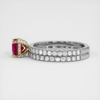 0.85 Ct. Ruby Ring, 14K Yellow & White 4