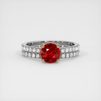 1.68 Ct. Ruby Ring, 14K Yellow & White 1