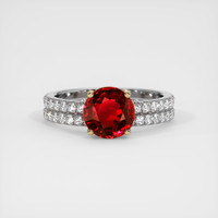 2.57 Ct. Ruby Ring, 14K Yellow & White 1