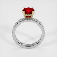 2.57 Ct. Ruby Ring, 14K Yellow & White 3