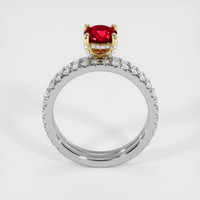 1.11 Ct. Ruby Ring, 14K Yellow & White 3