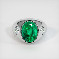 5.84 Ct. Emerald Ring, Platinum 950 1