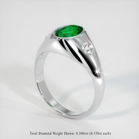 1.21 Ct. Emerald Ring, Platinum 950 2