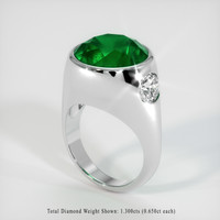 11.16 Ct. Emerald Ring, Platinum 950 2