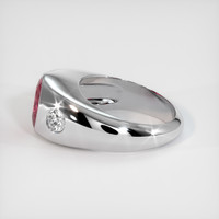 2.39 Ct. Reddish Pink Sapphire Ring, Platinum 950 4