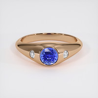 1.17 Ct. Blue Sapphire Ring, 18K Rose Gold 1