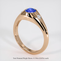 1.17 Ct. Blue Sapphire Ring, 18K Rose Gold 2