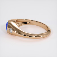 1.17 Ct. Blue Sapphire Ring, 18K Rose Gold 4