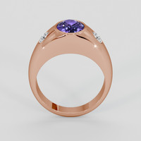 2.03 Ct. Bluish Purple Sapphire Ring, 18K Rose Gold 3
