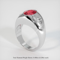 2.50 Ct. Sapphire Ring, 14K White Gold 2