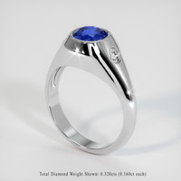 2.03 Ct. Sapphire Ring, 14K White Gold 2
