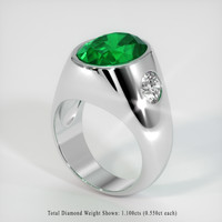 5.84 Ct. Emerald Ring, 18K White Gold 2