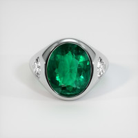 6.17 Ct. Emerald Ring, 18K White Gold 1