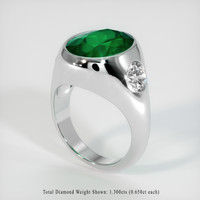 6.17 Ct. Emerald Ring, 18K White Gold 2