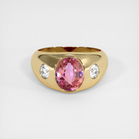 2.82 Ct. Padparadscha Sapphire Ring, 14K Yellow Gold 1