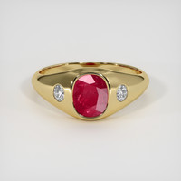 2.77 Ct. Ruby Ring, 14K Yellow Gold 1