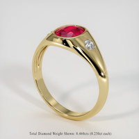 2.77 Ct. Ruby Ring, 14K Yellow Gold 2