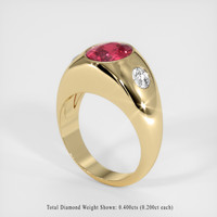 2.39 Ct. Reddish Pink Sapphire Ring, 14K Yellow Gold 2