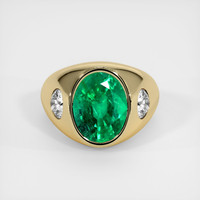 5.84 Ct. Emerald Ring, 18K Yellow Gold 1