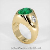 5.84 Ct. Emerald Ring, 18K Yellow Gold 2
