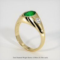 1.21 Ct. Emerald Ring, 18K Yellow Gold 2