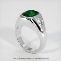 2.97 Ct. Emerald Ring, Platinum 950 2