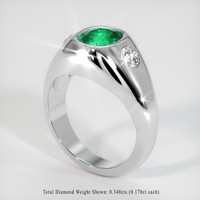 1.82 Ct. Emerald Ring, Platinum 950 2