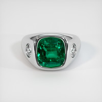 4.39 Ct. Emerald Ring, Platinum 950 1