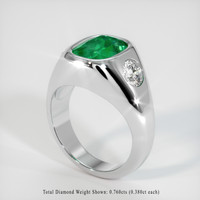 2.47 Ct. Emerald Ring, Platinum 950 2