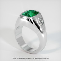 3.52 Ct. Emerald   Ring, Platinum 950 2