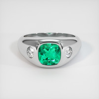 1.29 Ct. Emerald   Ring, Platinum 950 1