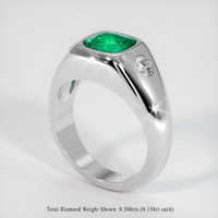 1.29 Ct. Emerald Ring, Platinum 950 2