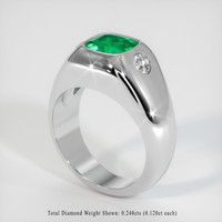 1.57 Ct. Emerald Ring, Platinum 950 2