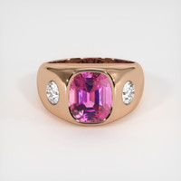 3.19 Ct. Pink Sapphire Ring, 14K Rose Gold 1