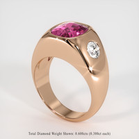 3.19 Ct. Pink Sapphire Ring, 14K Rose Gold 2