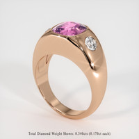 2.08 Ct. Sapphire Ring, 14K Rose Gold 2