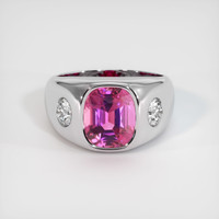 3.19 Ct. Pink Sapphire Ring, 14K White Gold 1