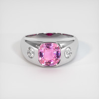 2.08 Ct. Sapphire Ring, 14K White Gold 1