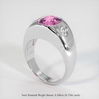 2.08 Ct. Sapphire Ring, 14K White Gold 2