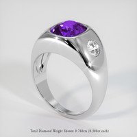 4.69 Ct. Purple Sapphire Ring, 14K White Gold 2