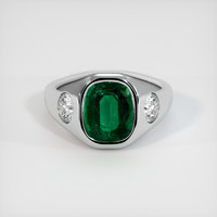 2.97 Ct. Emerald Ring, 18K White Gold 1