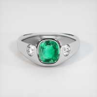 1.82 Ct. Emerald Ring, 18K White Gold 1