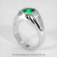 1.82 Ct. Emerald Ring, 18K White Gold 2