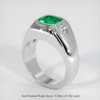 1.57 Ct. Emerald Ring, 18K White Gold 2