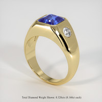 3.02 Ct. Blue Sapphire Ring, 10K Yellow Gold 2