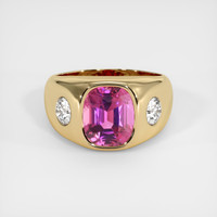 3.19 Ct. Pink Sapphire Ring, 14K Yellow Gold 1
