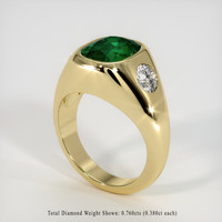 2.97 Ct. Emerald Ring, 18K Yellow Gold 2